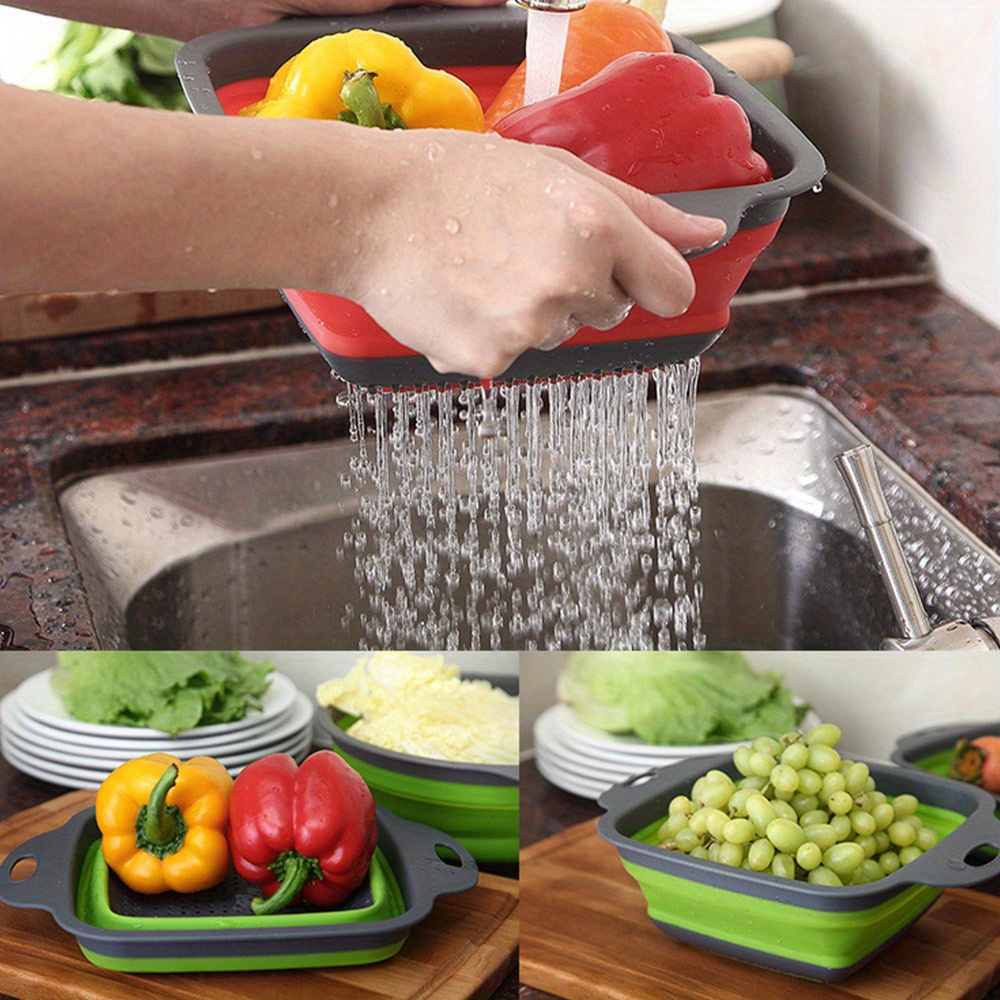 Plastic Colander Foldable Plastic Colander Vegetable Washing Temu
