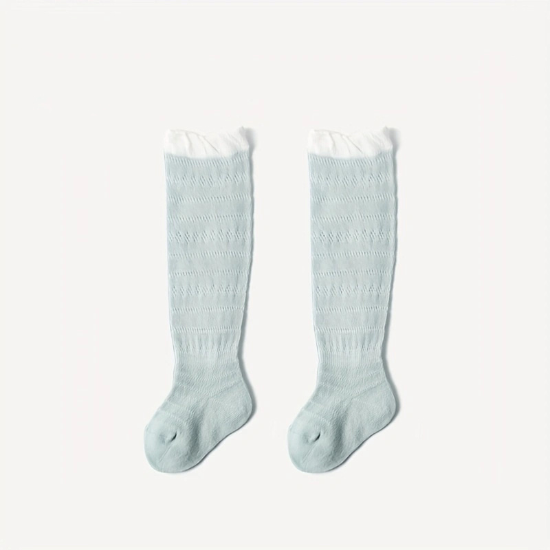 Calcetines largos de algodón con puntos grises