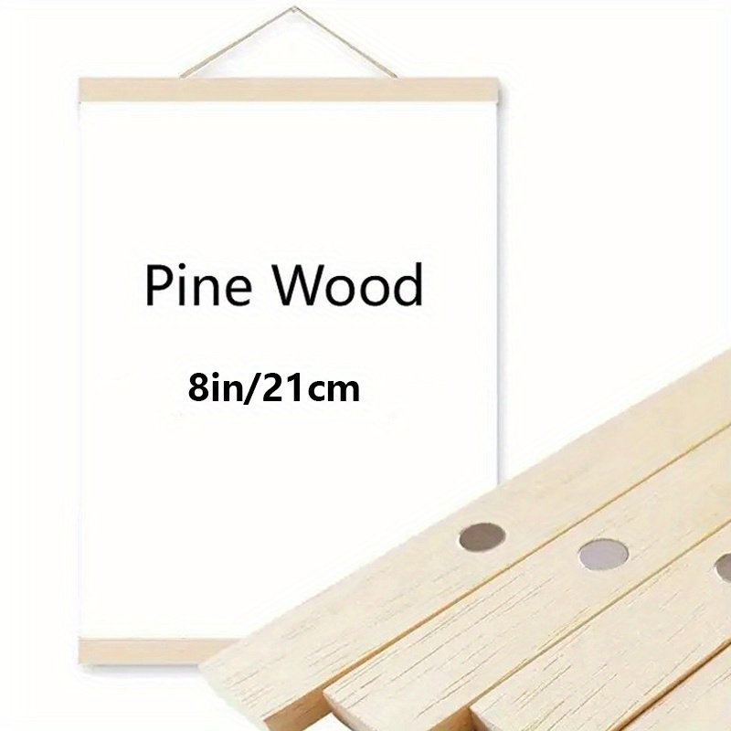 Magnetic Poster Hanger Pine Wood Magnet Canvas Artwork Print - Temu