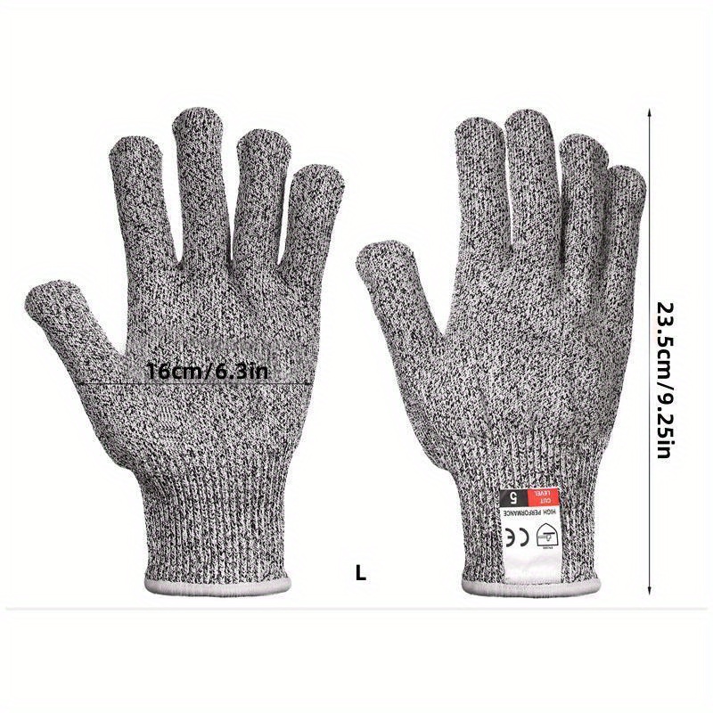 Cut Resistant Gloves Level 5 Safety Kitchen Cutting Wood Carving 2 Pair  S/M/L/XL