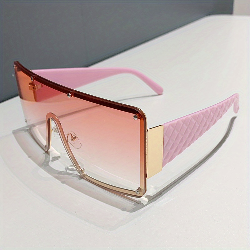 Y2K Gradient UV400 One Piece Sunglasses with Rivets