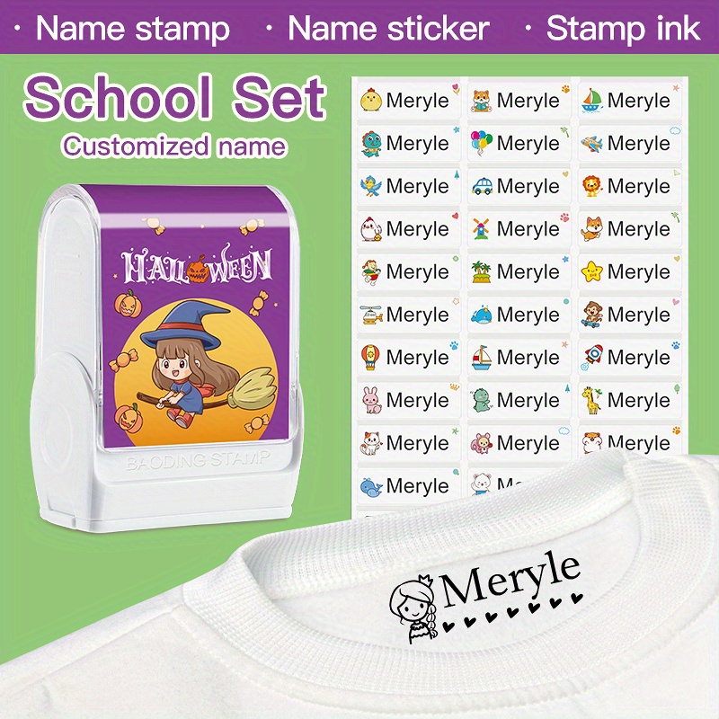 Purple Halloween Custom made Baby Name Stamp Diy For - Temu