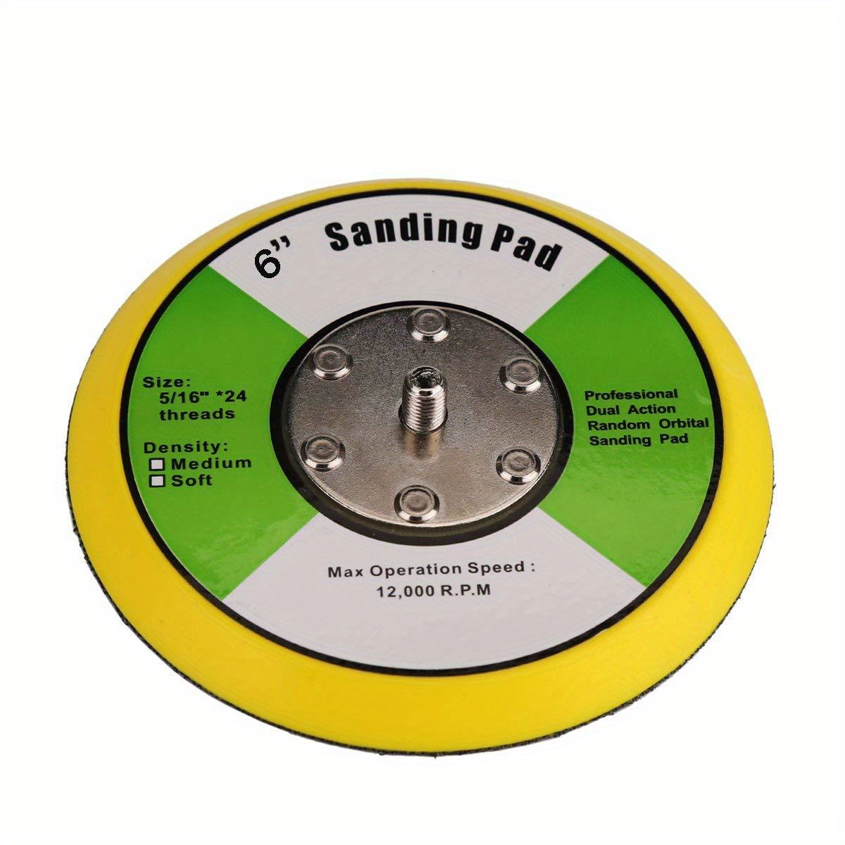 6 Inch (150mm) 5/16"-24 Thread Pu Backing Pad For Air Sander And Car Polisher