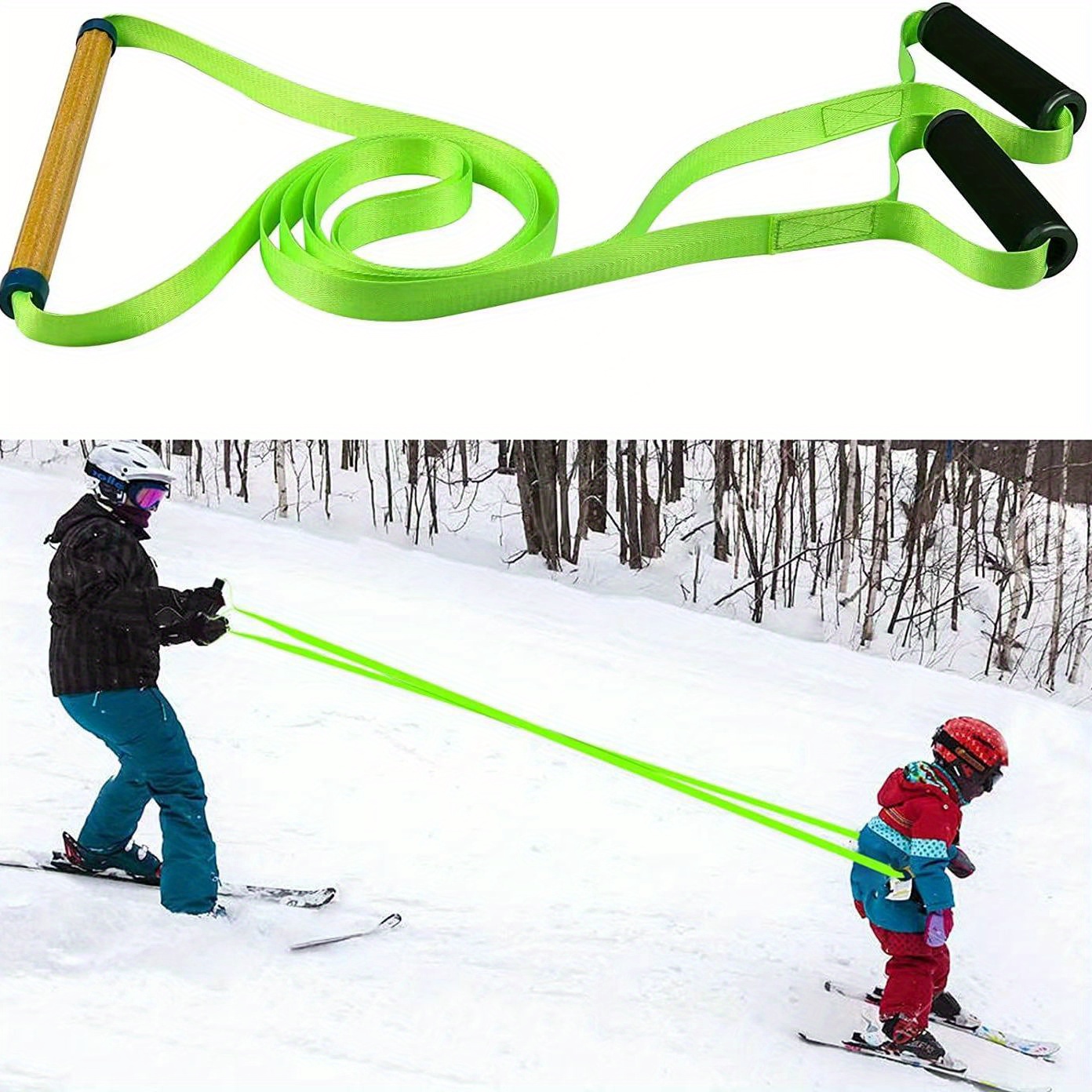 Sangle d'entraînement de ski et de snowboard pour enfants avec sangles  amovibles [Orange]