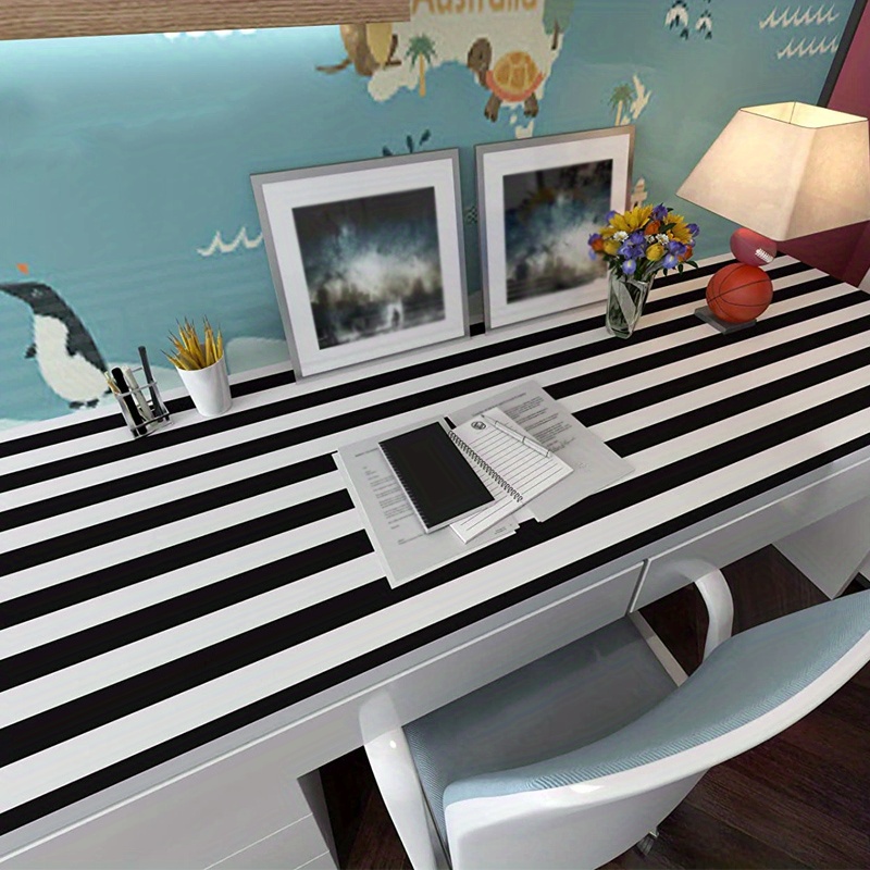 Black White Striped Self adhesive Wallpaper Temu Netherlands