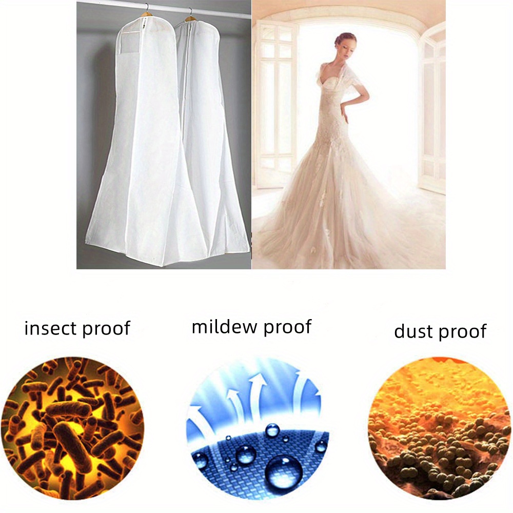 Wedding Dress Garment Bag Storage Travel Bridal Gown Long - Temu