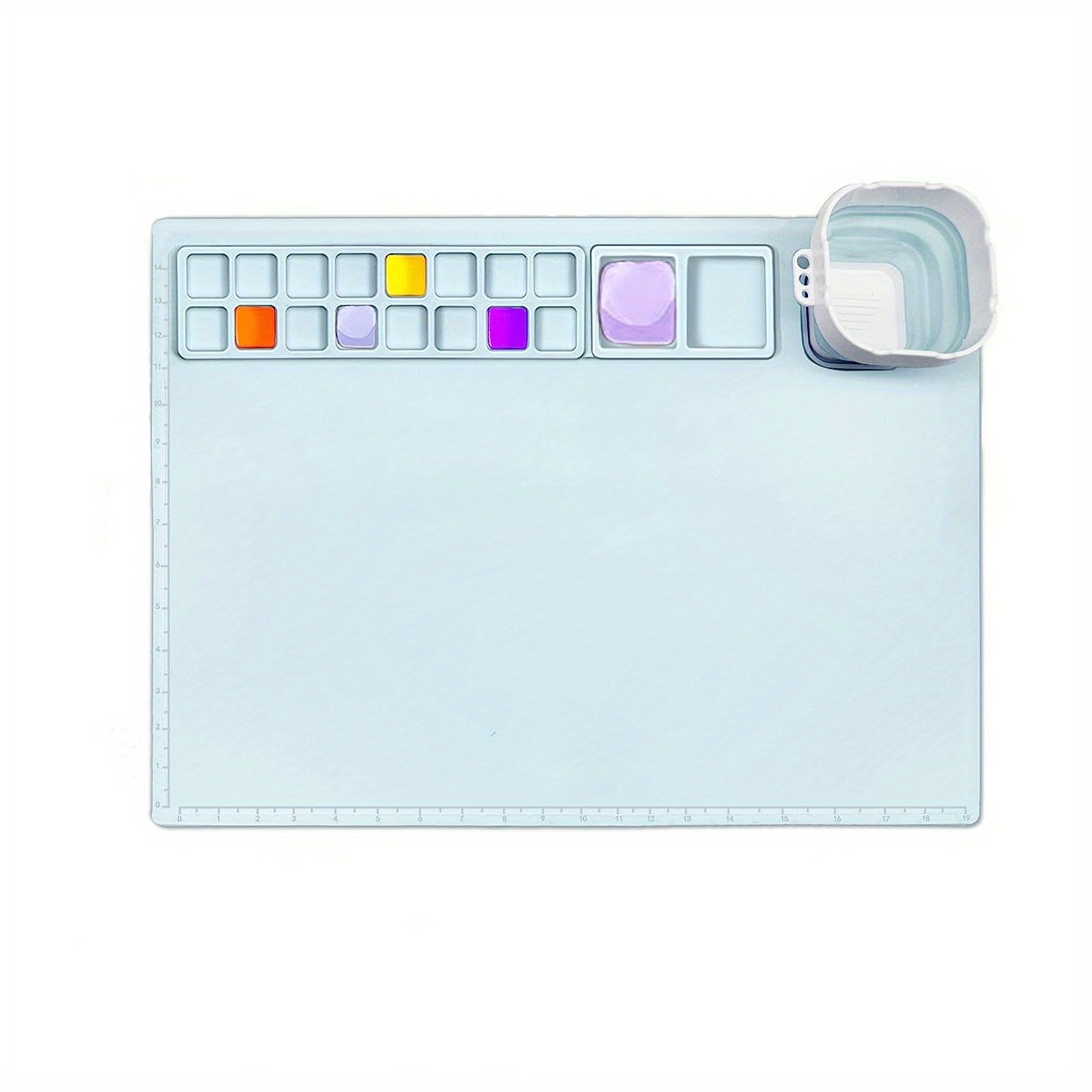  Silicone Painting Mat for Kids, Silicone Paint Palette