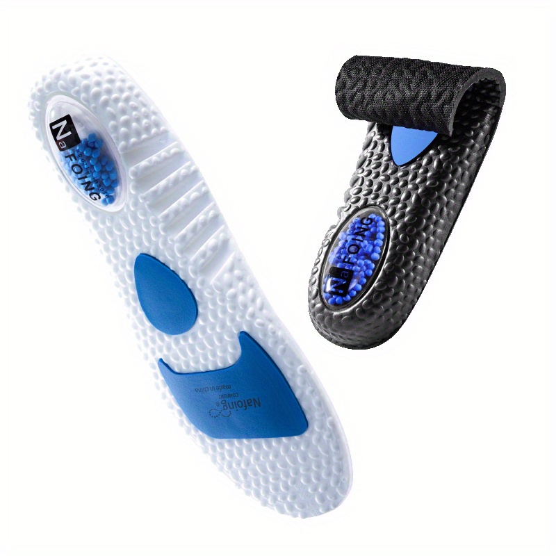 1 Pair Shock Absorbing Breathable Cushion Insoles - EVA Material, Comfortable & Durable for Men & Women, Fits All Shoes, Casual & Formal Wear, Casual Footwear, Ergonomic Design, Lightweight Insoles