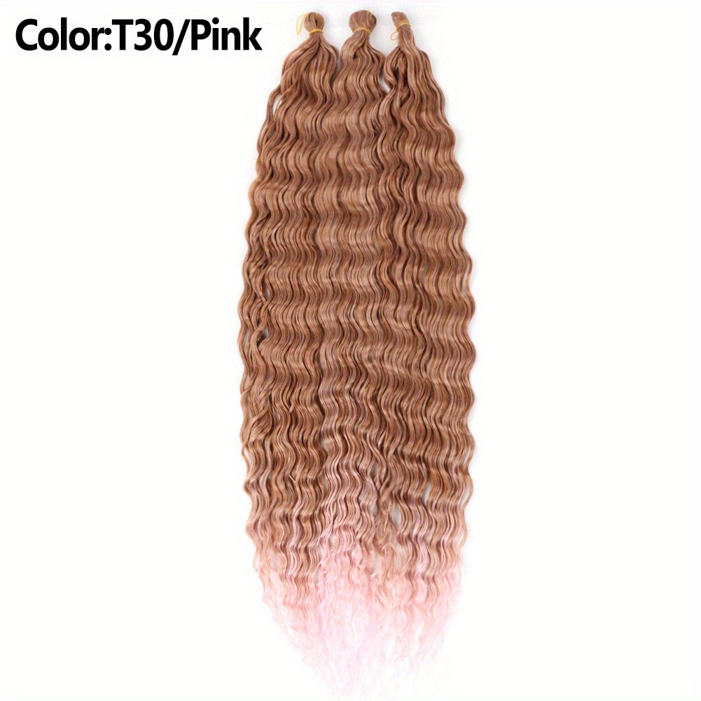 Synthetic Water Wave Braiding Hair Ombre Colors Ocean Wave - Temu