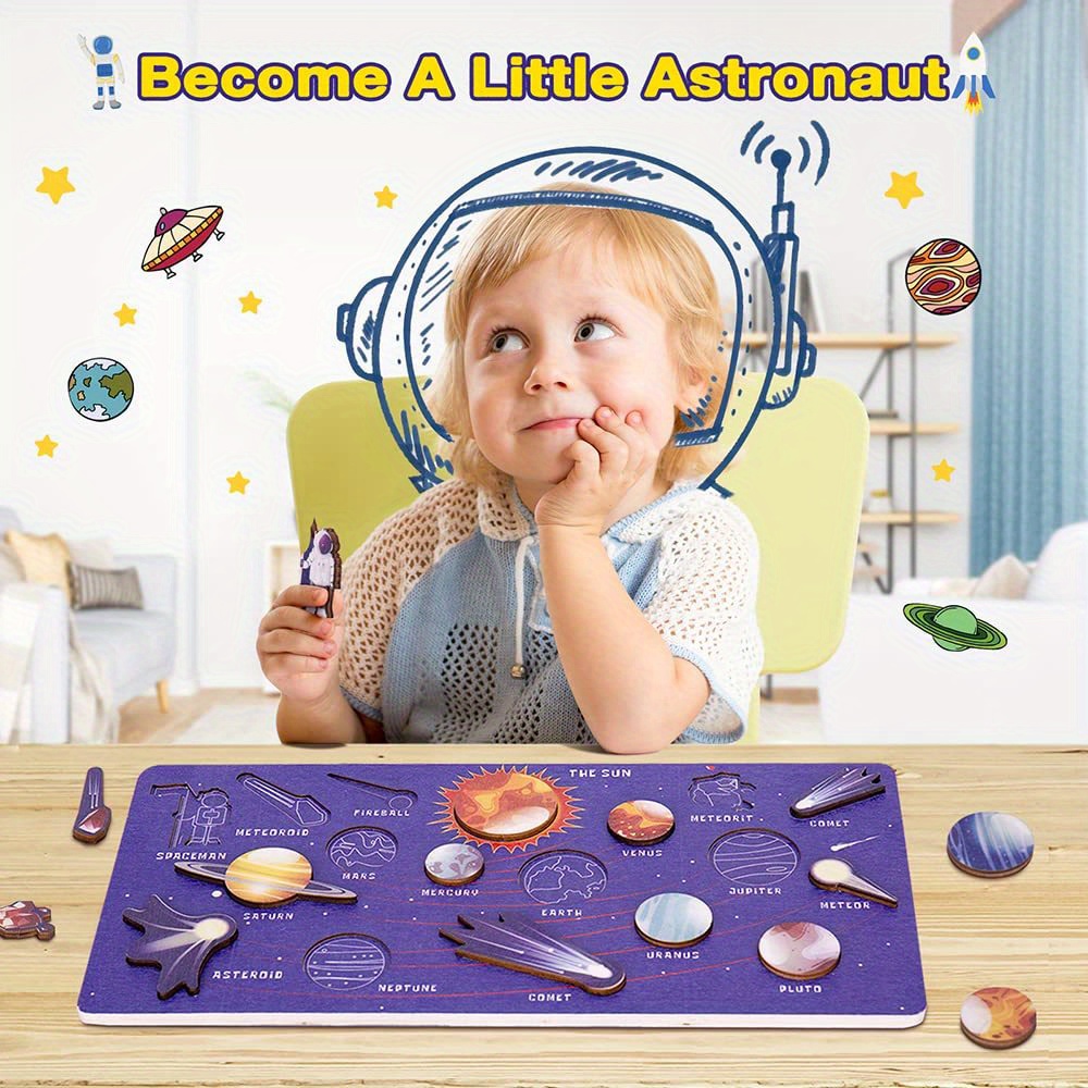 Wooden Puzzles For Toddlers Space Puzzle For Solar System Temu Australia