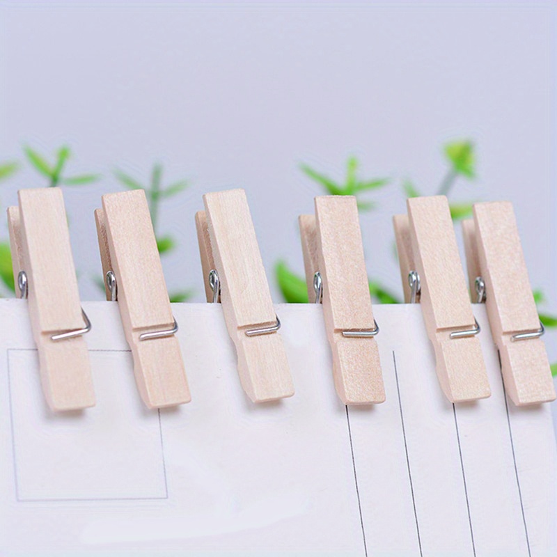 20/50Pcs Mini Natural Wooden Clothespins Push Pins Tacks for Home School  Kunst und Skulpturen Decor DIY ,Tiny Clothespins Photo Paper Peg Clips