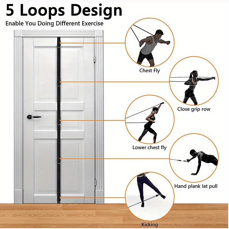 1pc, Home Fitness Equipment - Multi-Section Door Buckle with Multi-Point  Door Anchor and Hanging Training Strap Pull Rope