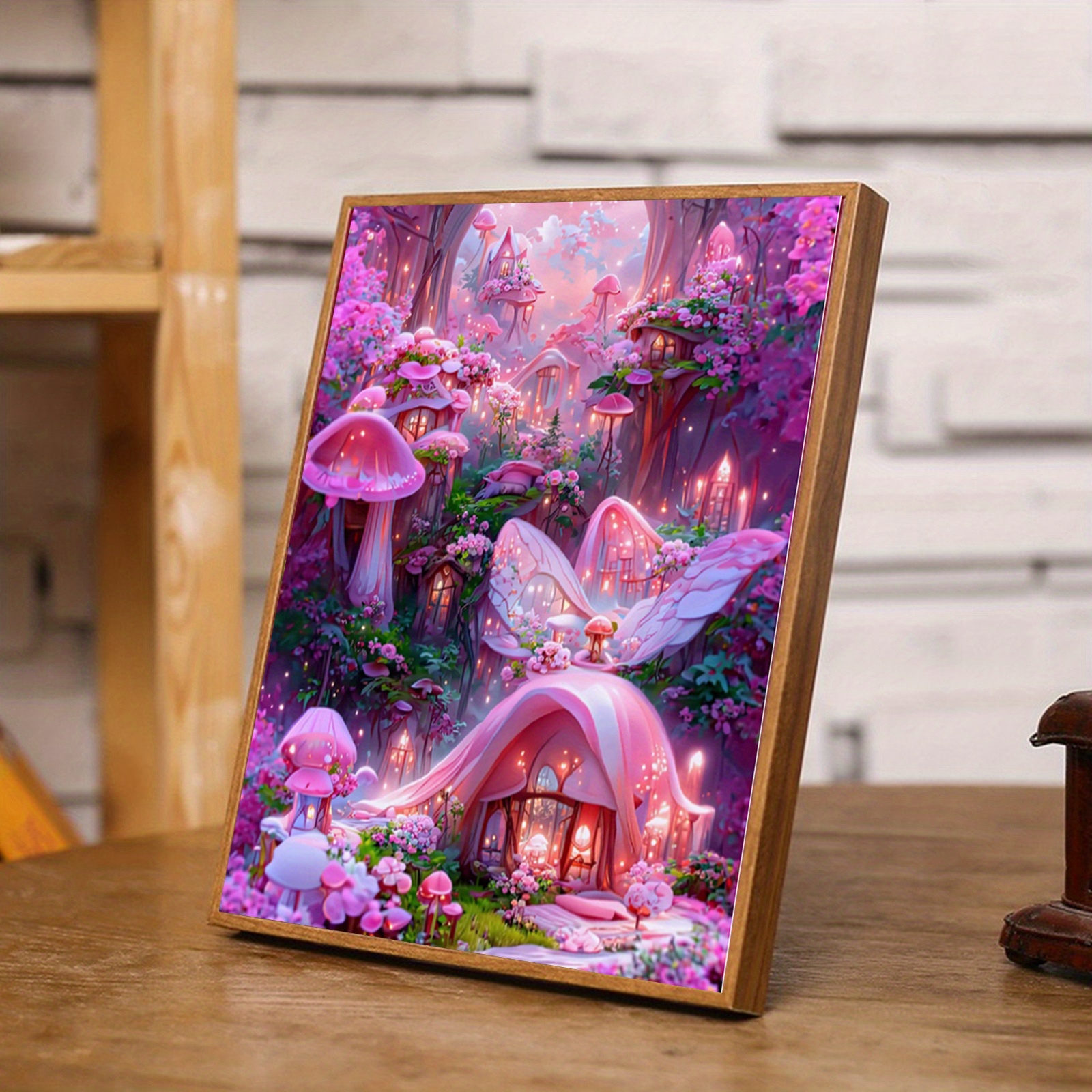 5d Diy Artificial Diamond Painting Art Kit Small Mushroom - Temu