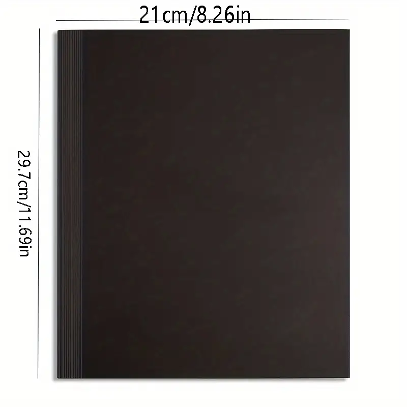 Black Sketch Pad .( ²) Double sided Black Cardboard Black - Temu