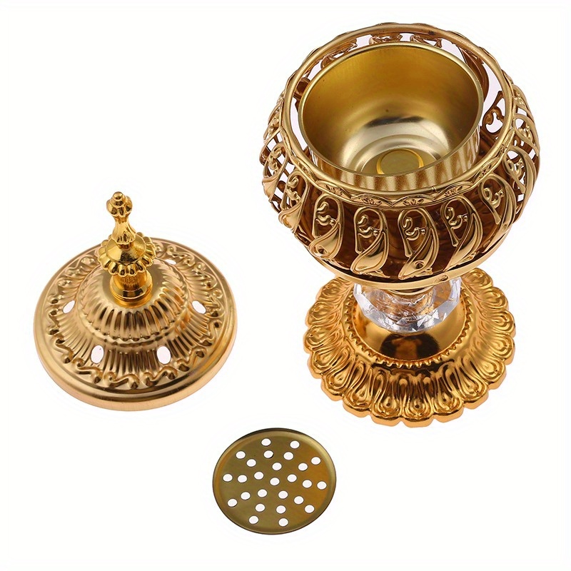 1 Stck Hohe, Breite Ruchergef-Dekoration, Ruchergef, Holzkohle-Ruchergef, Arabisches Ruchergef Aus Metall, Tischdekoration, Rucherstbchenkegel, Ruchergef-Aroma-Dekoration, Westliche Klassische Kerzenlicht-Dinner-Requisiten, Fotografie, Jahrestag, Geburtstag, Datum, Atmosphre, Dekoration Details 3