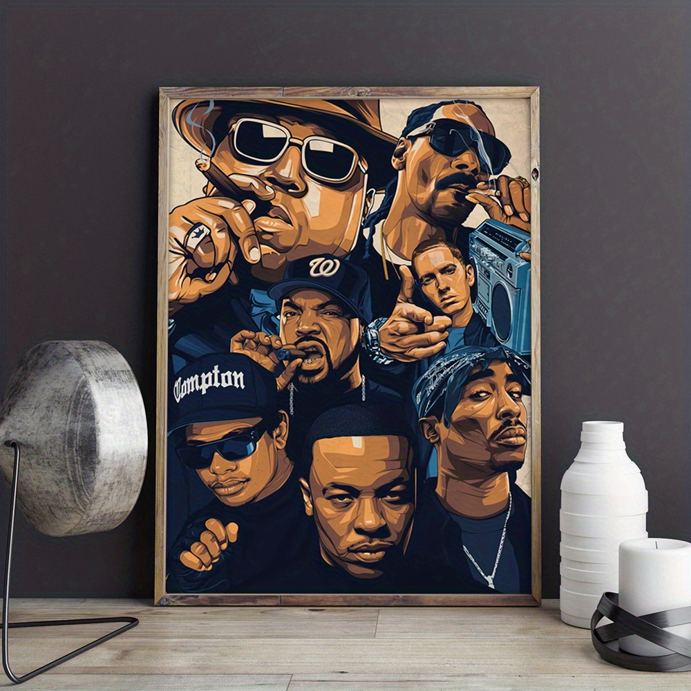 Famous Hip Hop Singer Art Printed Posters, Music Canvas Painting, Rap ...