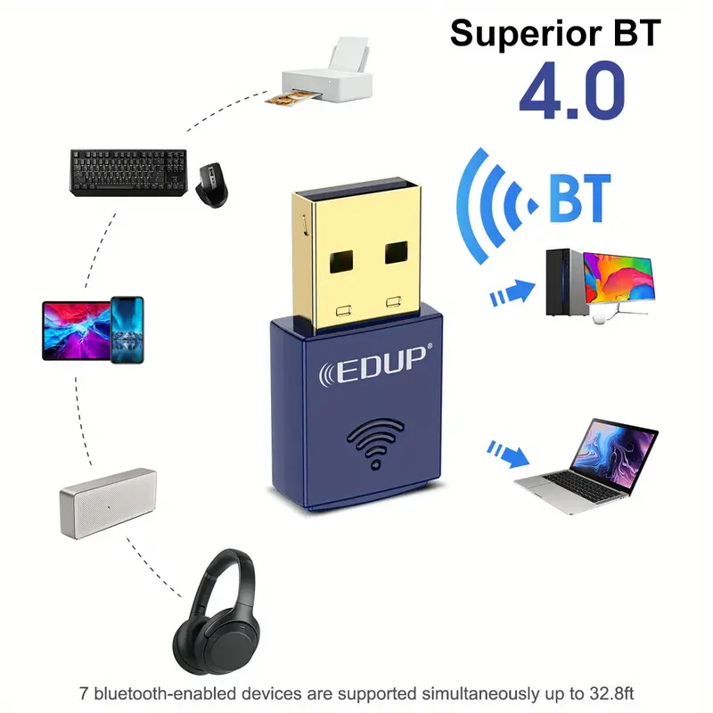 for laptop mobile with edup usb bt adapter for wireless bt headphones audio keyboard 150mbps wireless wifi adapter 2 4ghz details 2