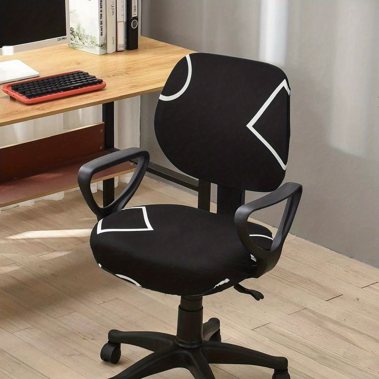 Elastic Computer Dining Chair Slipcovers Spandex Rotating - Temu