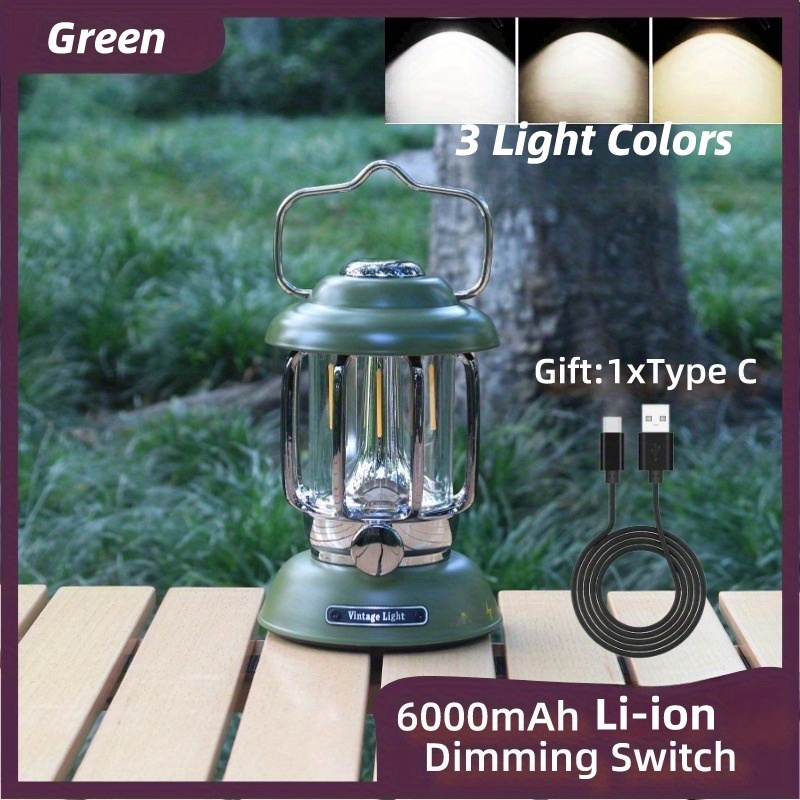 Rechargeable Vintage Lantern With 6000mah Capacity 3 - Temu