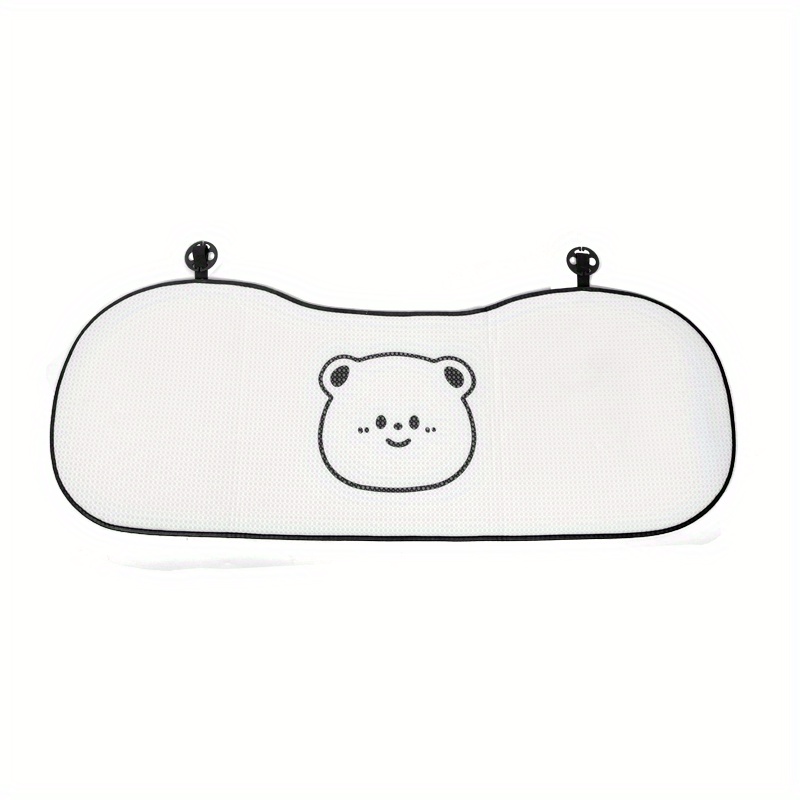 Cuddle Up In Comfort: White Bear Cushion Car Seat Cover Car