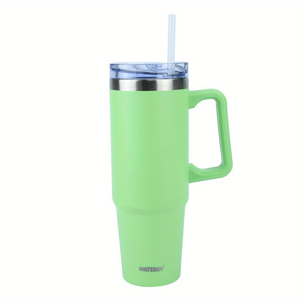 Quencher 40 oz Tumbler with Handle and Straw Reusable Insulated Stainless  Steel Tumbler Travel Mug with Leak Proof Lid : : Home