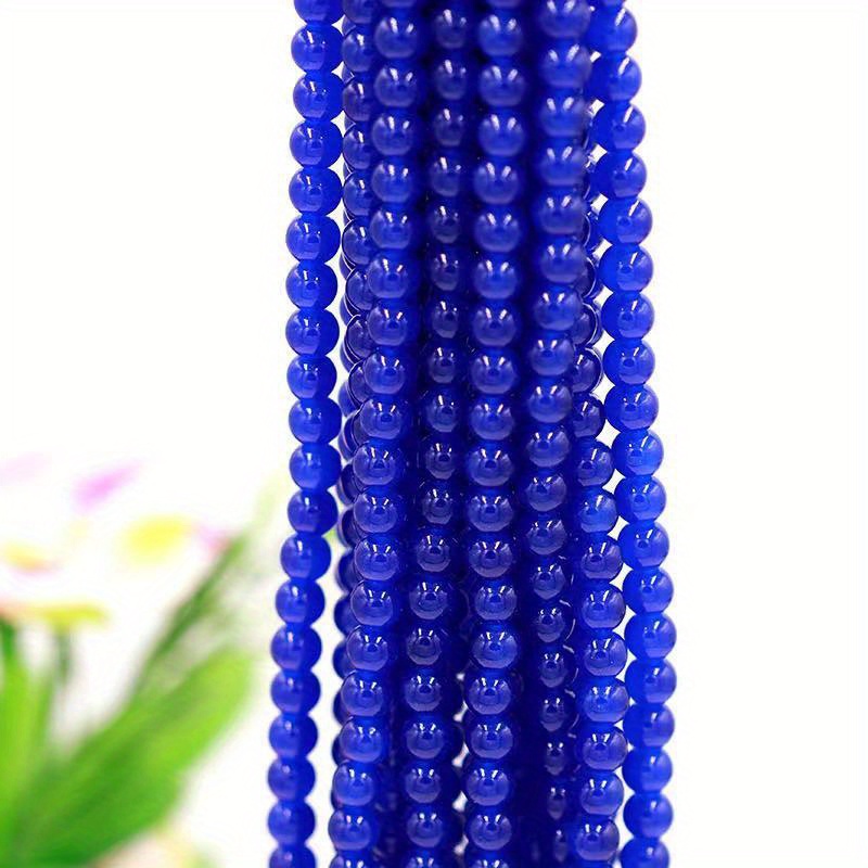 100 pcs 8mm Round Blue Glass Spacer Beads – Sweet Crafty Tools