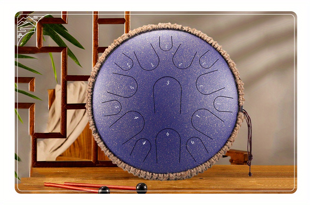 Tambour à langue en acier PerSCH pour la méditation et le yoga, tambour à  main, maillet de tambour, médiators, 11 notes, 6 po, 8 po - AliExpress