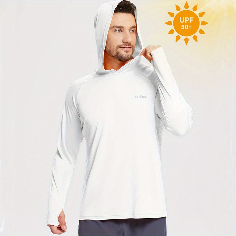 Men's Long Sleeve Lightweight Sun Hoodie UPF 100+ Protection Shirt Quick  Dry Athletic Loose Fit with Thumbholes (Color : Light Gray, Size : Medium)  : : Clothing, Shoes & Accessories