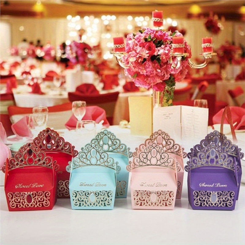  DECHOUS 30 Pcs Crown Wedding Candy Gauze Bag Princess Party  Favors Crown Centerpieces for Tables Wedding Gifts Bags Decoraciones Para  Pasteles Party Gifts Pouch Baby Plastic Dome Candle : Home 