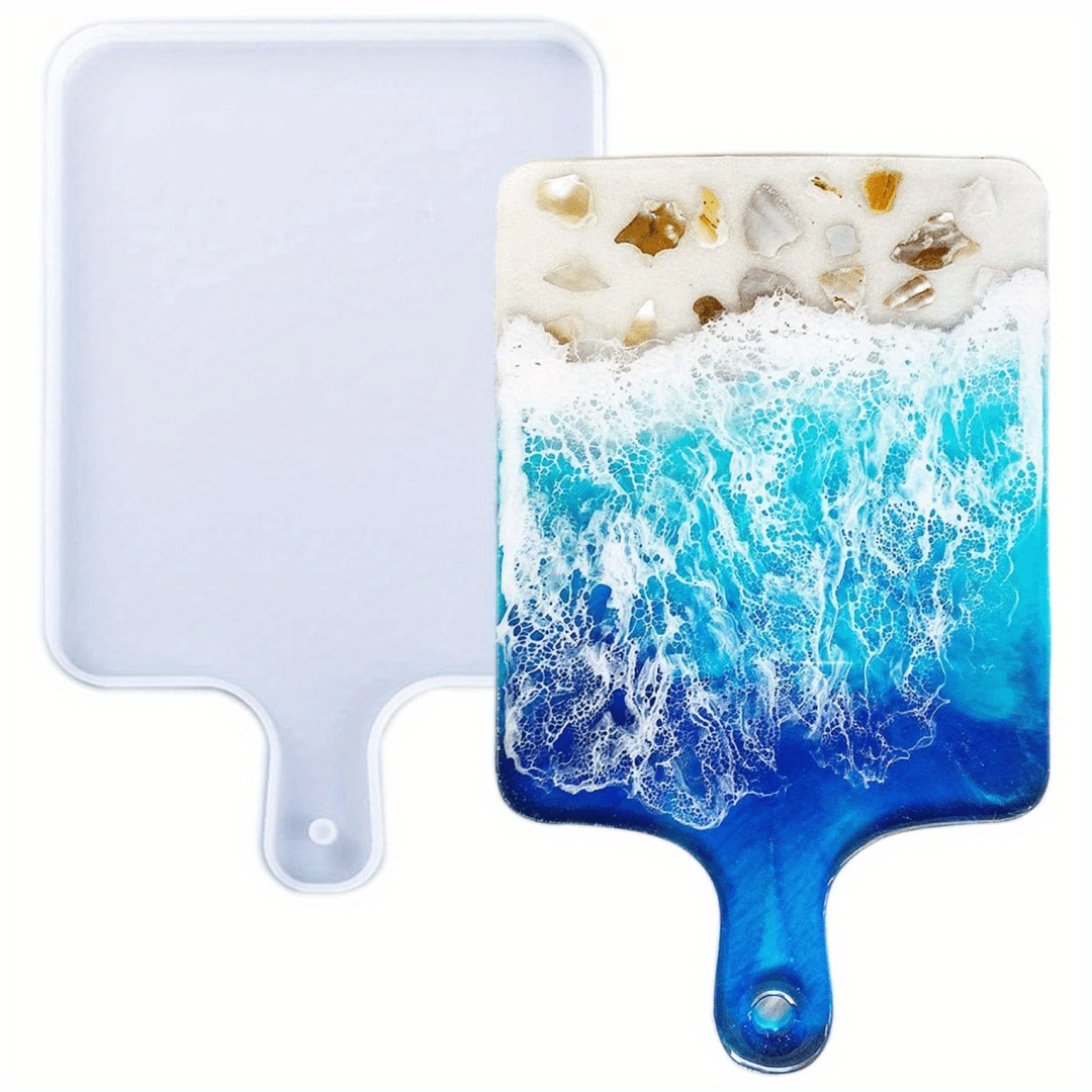 Booshow Silicone Resin Tray Mold Geode Agate XL Silicone Tray Mold & Gold  Handles with A3 Extra Large Silicone Sheet for DIY Crafts, Epoxy Resin