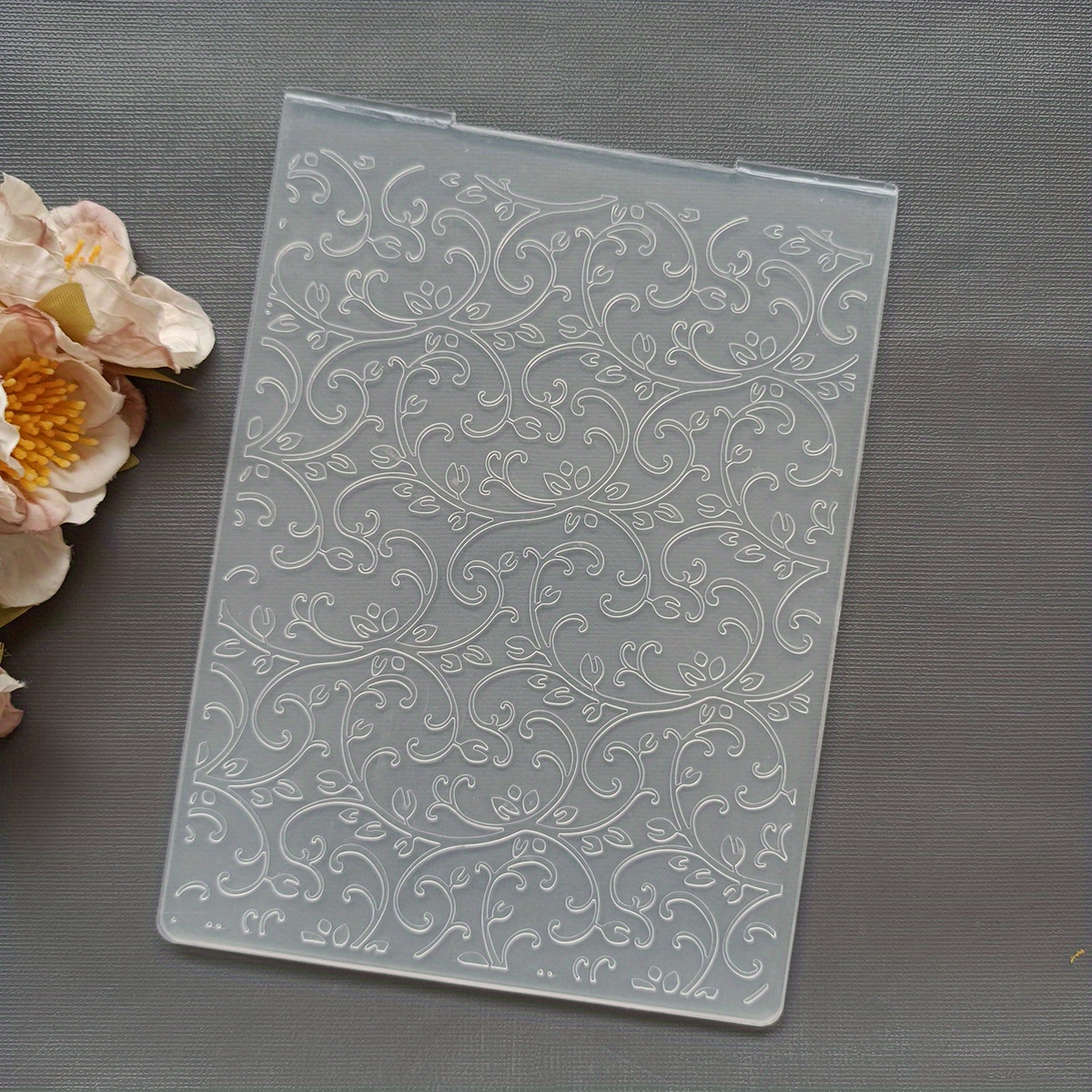 Leaves Pattern Embossed Folder Plastic Embossing Folders - Temu