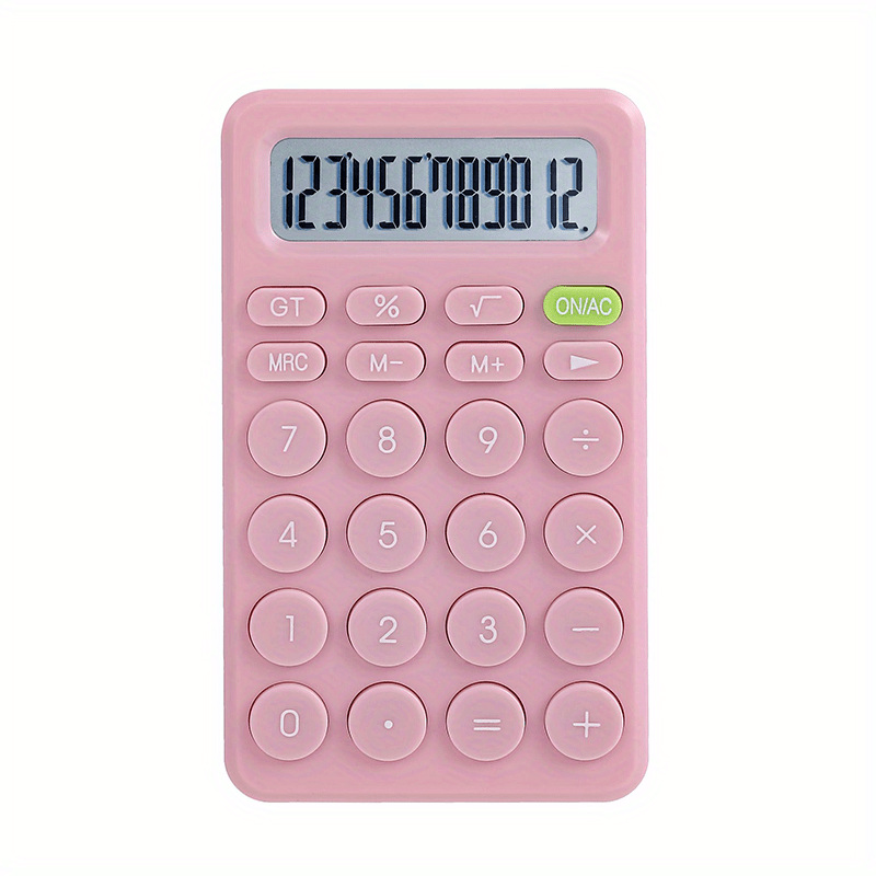 Candy Color Cute Calculator Solar Energy 12 Creative - Temu