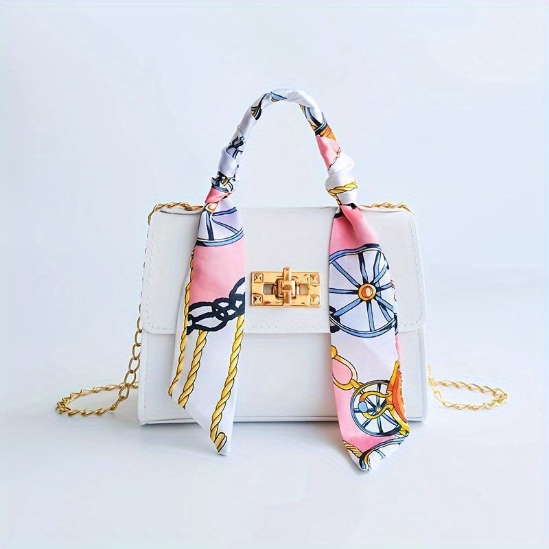 Mini Crossbody Bag, Trendy Scarf Decor Shoulder Bag, Women's Cute Fashion  Handbag & Purse - Temu