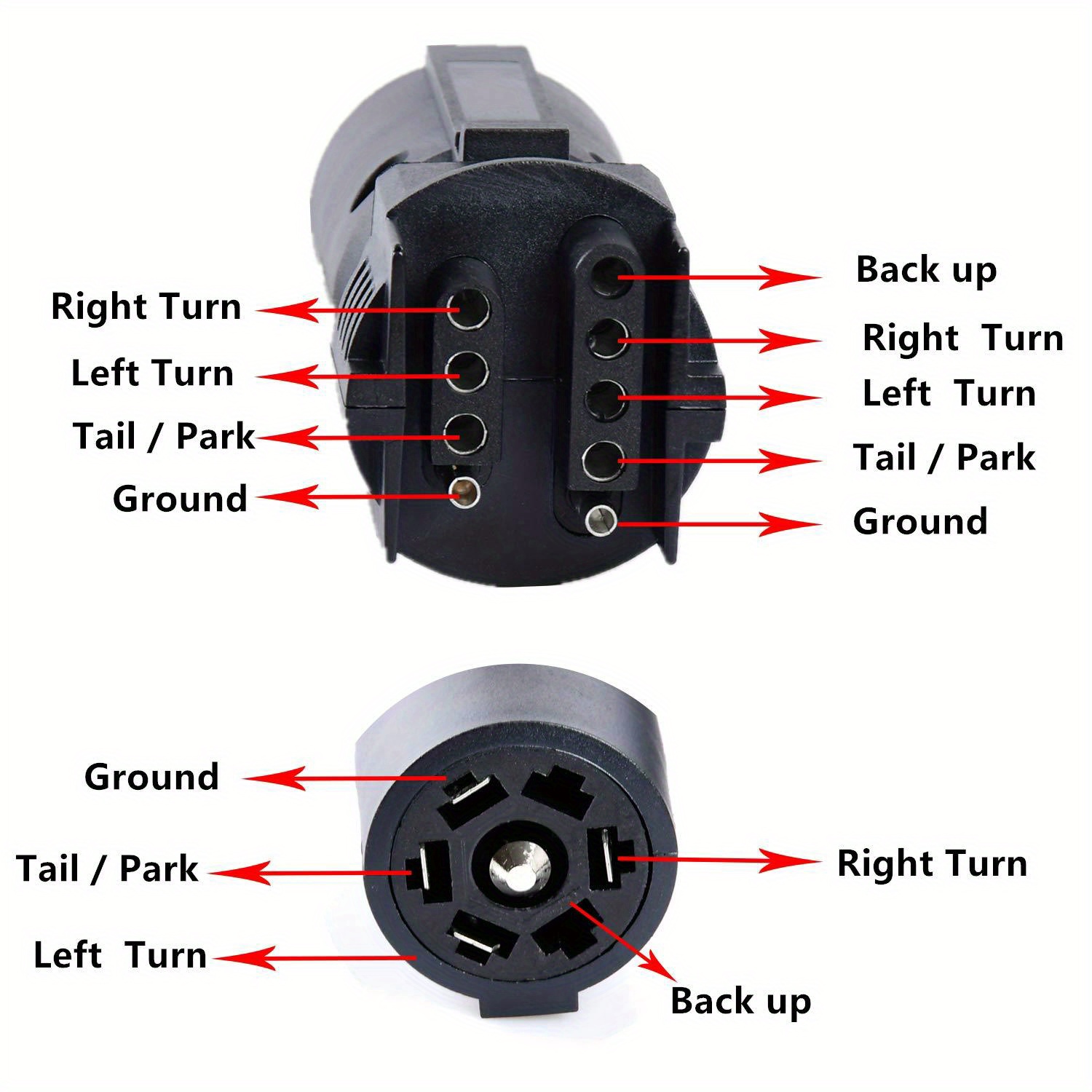 Trailer Adapter 7 Pin Round 4 Pin 5 Pin Flat Blade 7 5 Pin - Temu