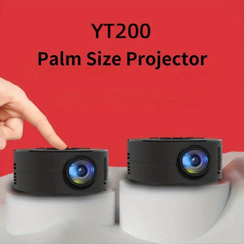 yt200 projector high definition portable screen led home theater projector wired to connect to android  details 0