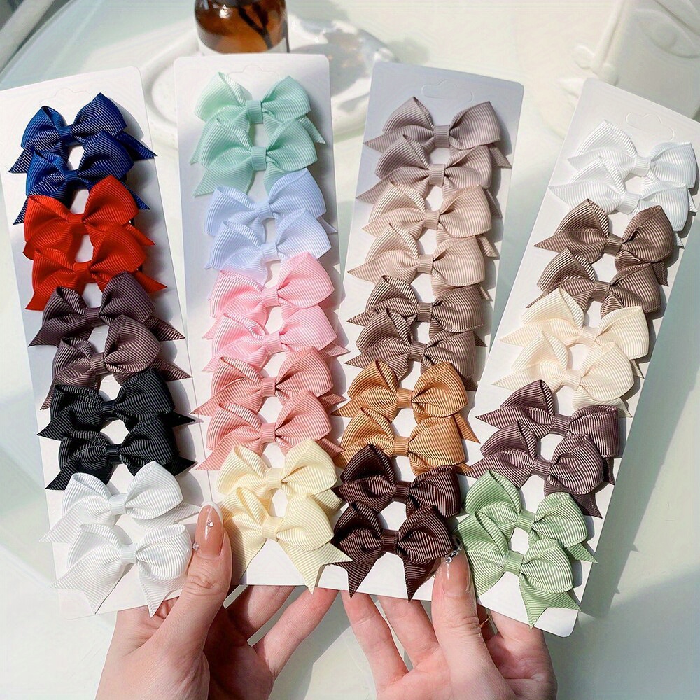 10pcs Adorable Baby Girls Bow Hair Clips - Perfect For Stylish Headwear, Ideal choice for Gifts