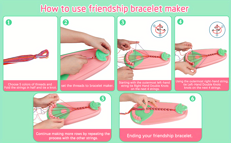 Friendship Bracelet Making Kit Toys 20 Pre cut Threads Makes - Temu  Philippines
