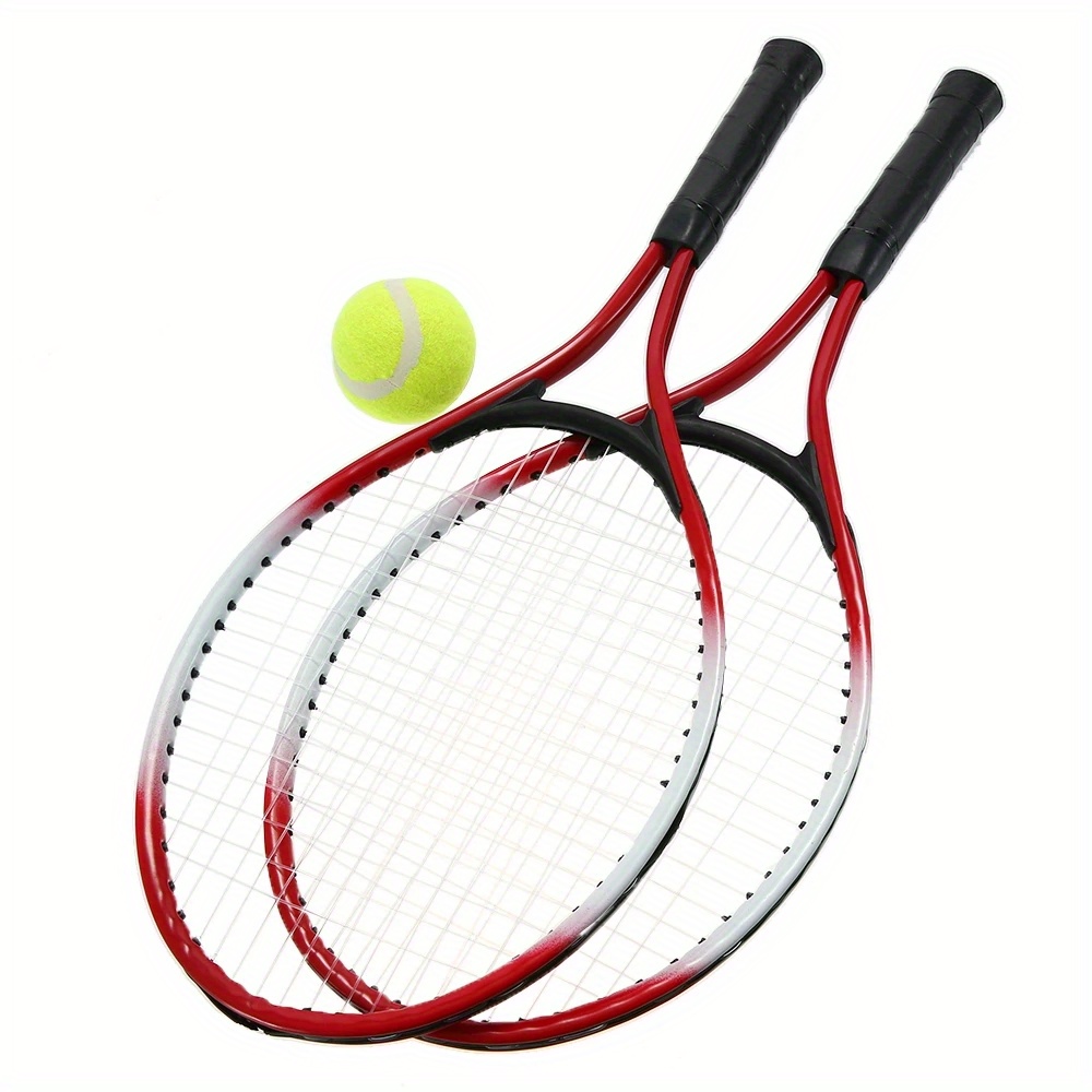Raquetas de tenis para adultos, juego de raquetas de tenis de 27 pulgadas,  incluye raqueta de tenis, pelotas de tenis, sobreagarre, amortiguadores de