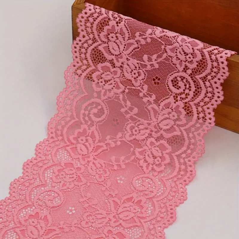 20 Yards 3.1 Inch Dirty Pink Lace Ribbon.Sewing Lace Trim. Elastic