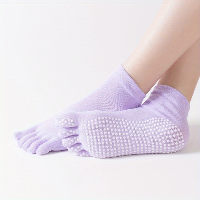 Non slip Rainbow Five toe Yoga Socks Women Girls Breathable - Temu
