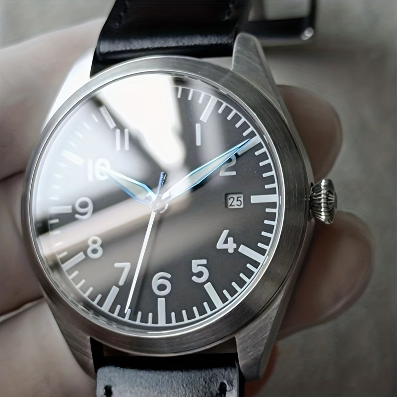 Mechanical Watch Flieger Automatic Japan Miyota Movement 8215 Hacking