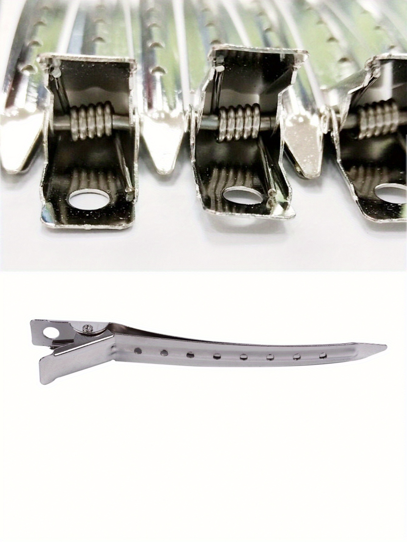 24 шт. зажимов для позиционирования, для визажистов, для укладки, без отметок, ручной нажим, парикмахерский зажим, уткаобразный зажим, пластина, укладка волос, карточка для волос, детали 3