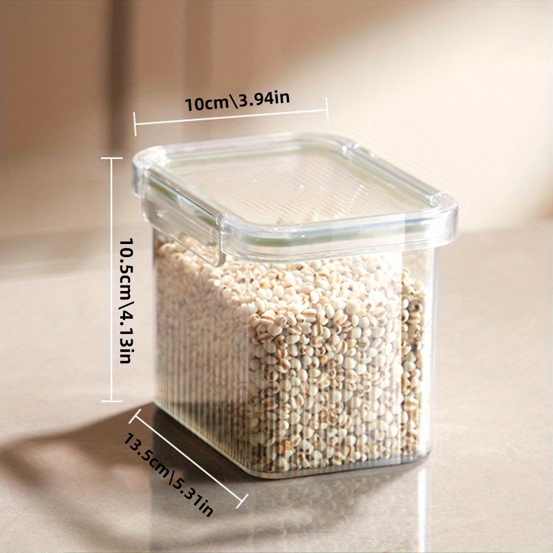 1pc Clear Airtight Food Jars Candy Jars With Lids Food Containers With Lids Moisture Proof