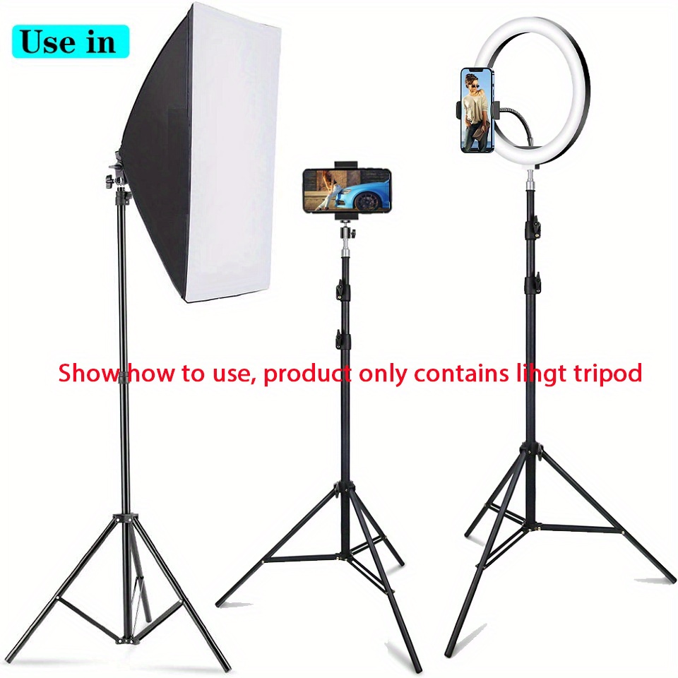 5 ft Adjustable Light Stand & Tripod