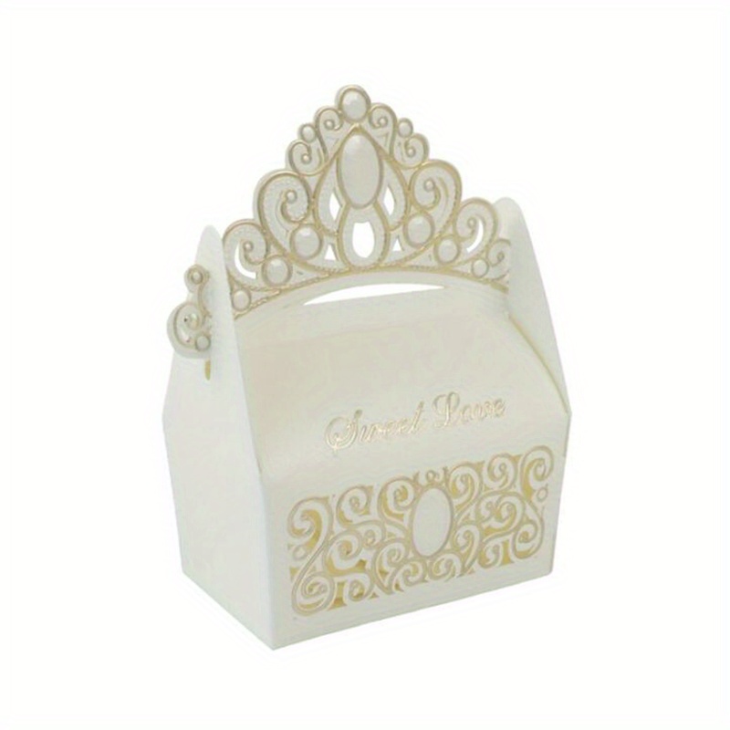  ifundom 24 Pcs Candy Box Gold Crown Centerpieces for