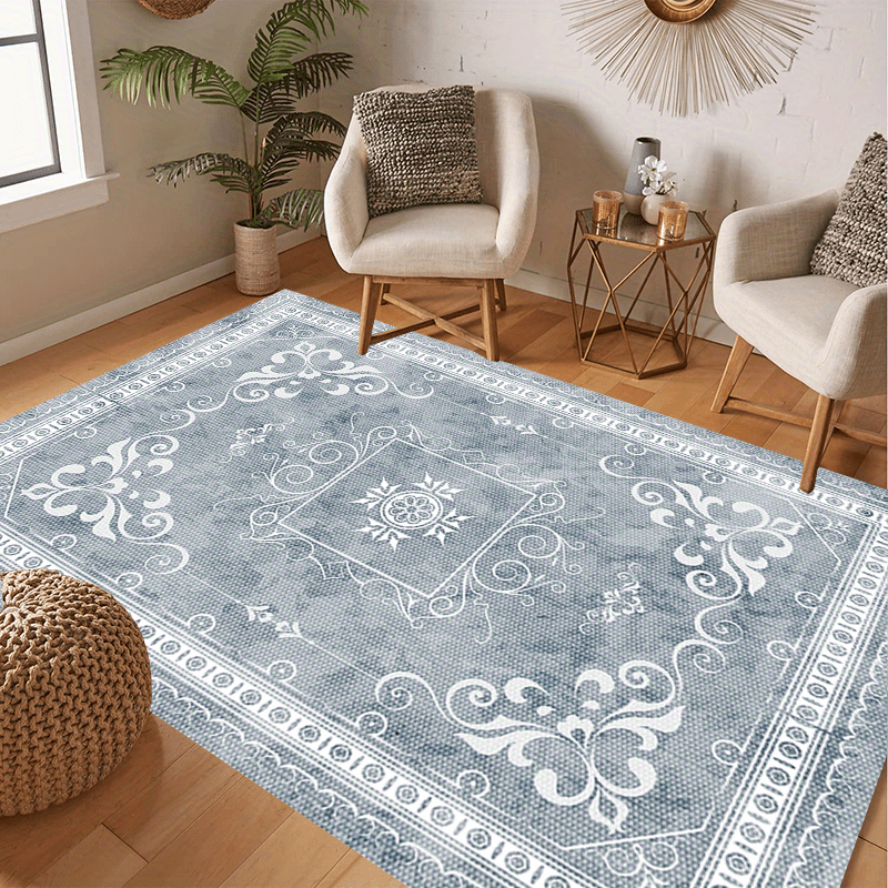 Modern Living Room Washable Area Rug Waterproof Stain - Temu