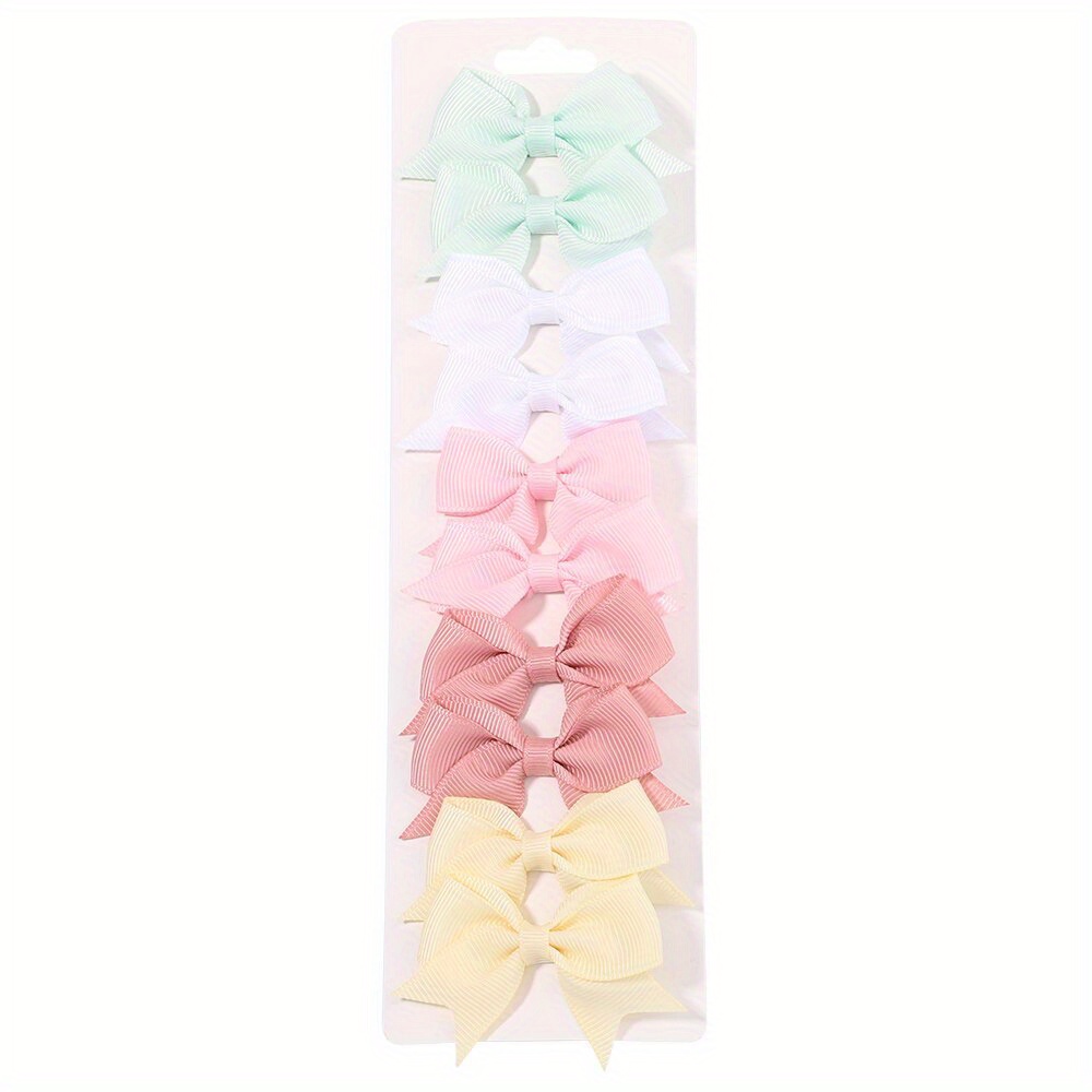 10pcs Adorable Baby Girls Bow Hair Clips - Perfect For Stylish Headwear, Ideal choice for Gifts