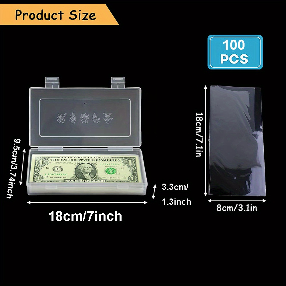 Protect Your Money With Clear Plastic Bill Sleeves Storage Case ...