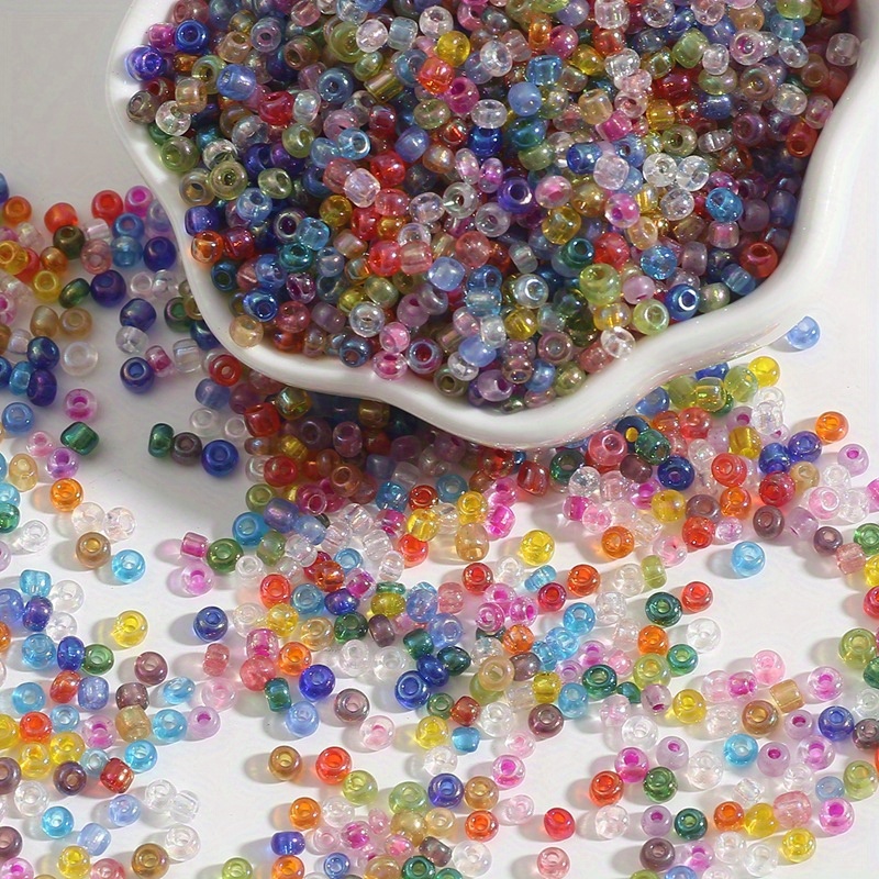 Glass Colorful Loose Beads Shiny Glass Seed - Temu