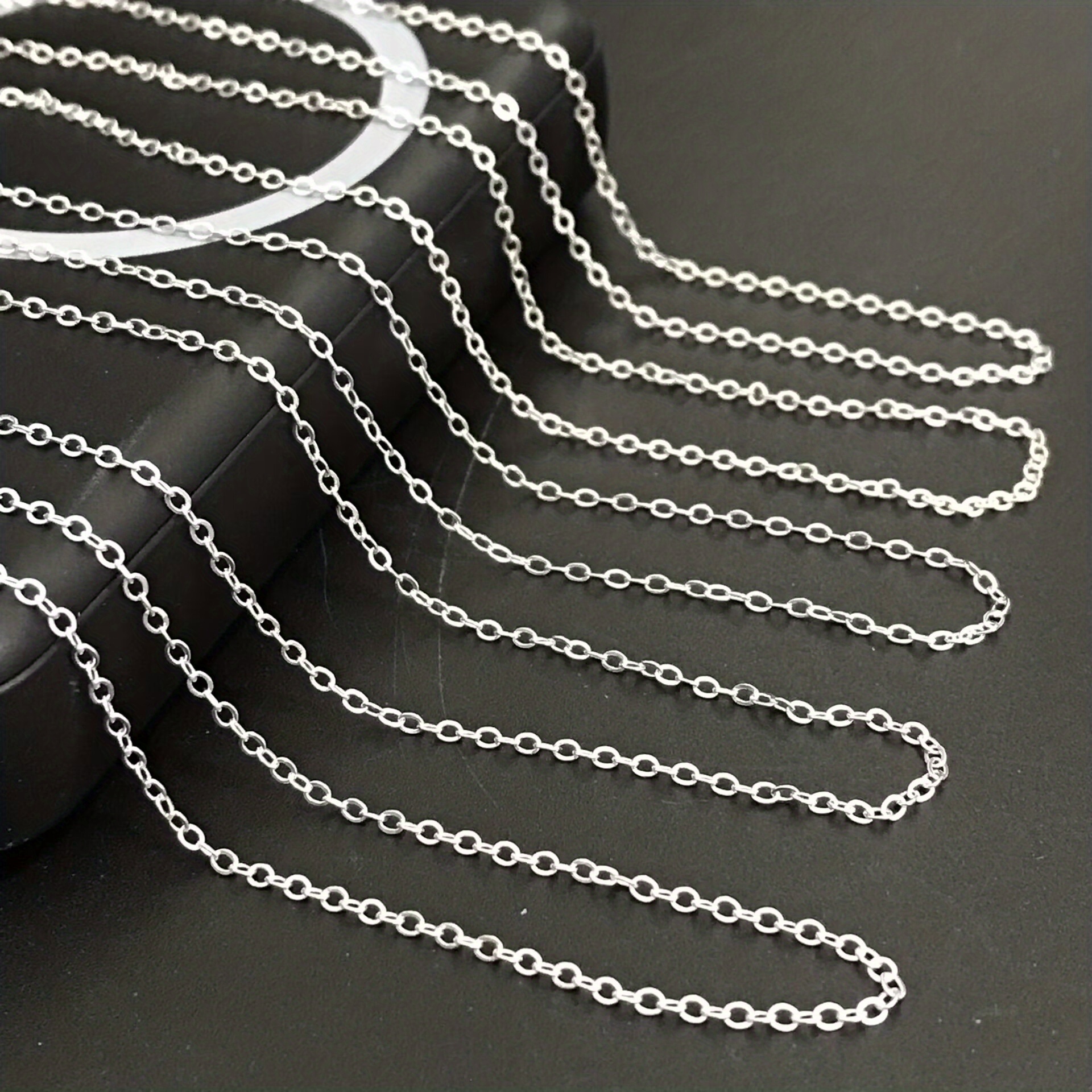 Classic Simple Golden Silver Chain For Diy Jewelry Making - Temu